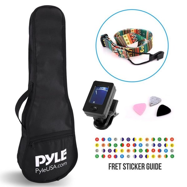 Pyle Ukulele Accessory Kit, Tuner, Bag, Strap, Pi PRTPUKTKIT10